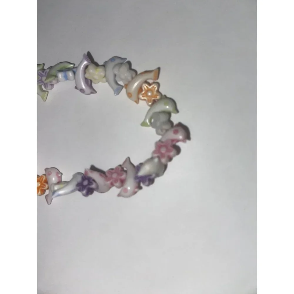 Multicolored Girls Stretch Dolphin‎ Bracelet